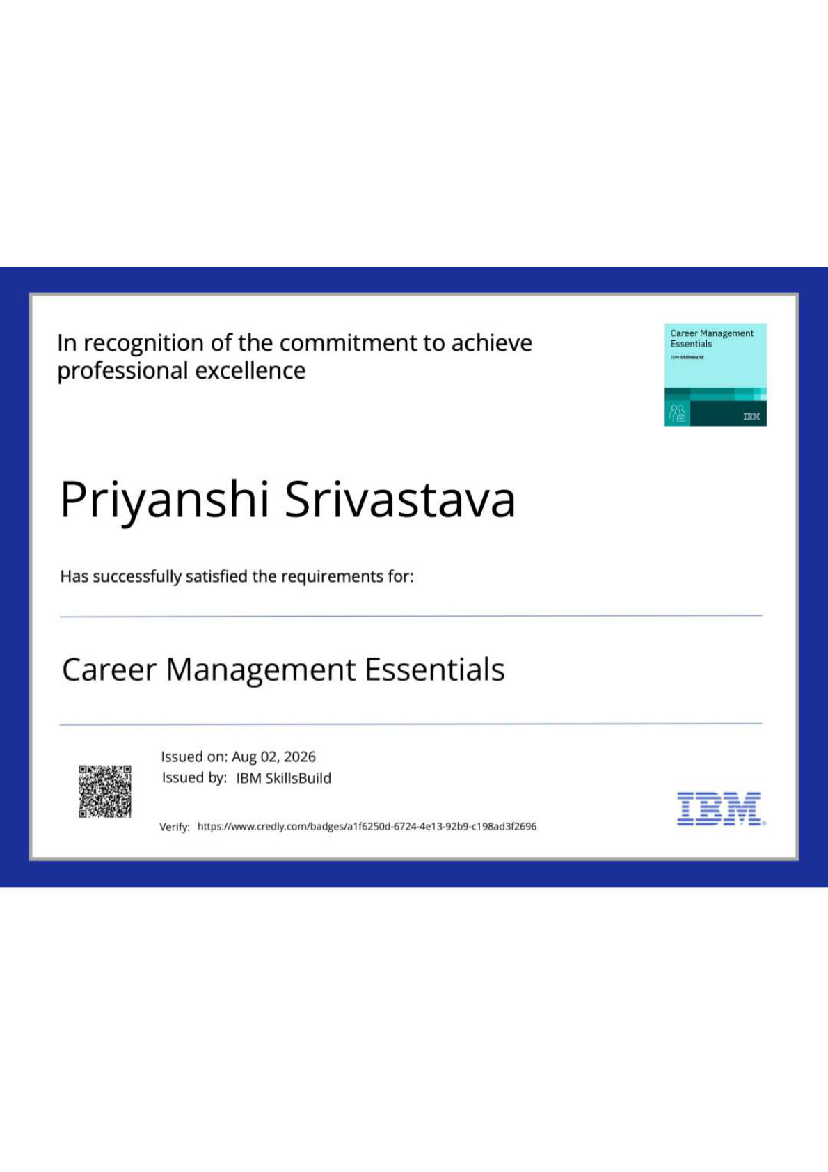 IBM SkillsBuild Career Management Essentials